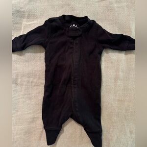 Primary Black Kids One Piece Footie